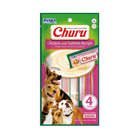 INABA CHURU chicken with salmon recipe 56g - 4 sticks per pack