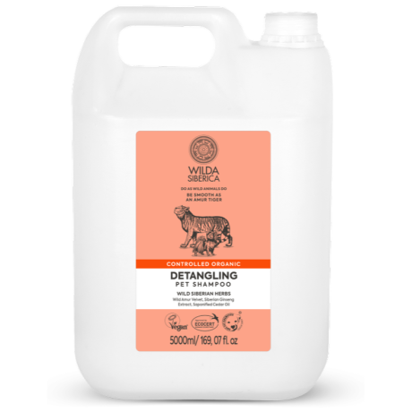 Wilda Siberica Controlled organic Detangling pet shampoo 5 l
