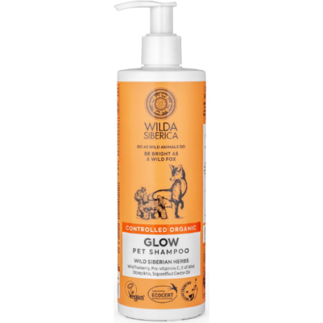 Wilda Siberica. Controlled Organic, Natural & Vegan Glow pet shampoo, 400 ml