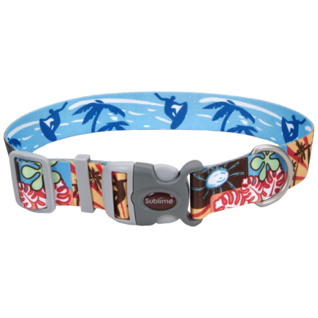Coastal 1.5 and Sublime Dog Collar Surf,Sun and Beach Large