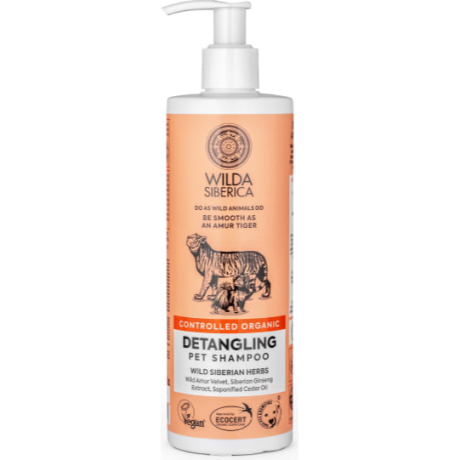 Wilda Siberica. Controlled Organic, Natural & Vegan Detangling pet shampoo, 400 ml