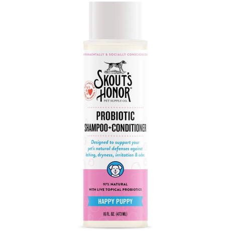 Skouts Honor Probiotic Shampoo Plus Conditioner Happy Puppy Grooming 475ML