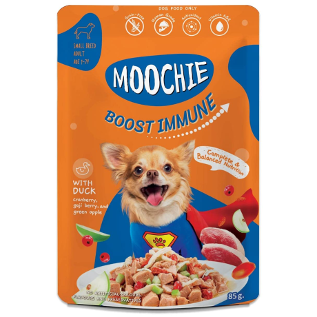Moochie Dog Food Casserole with Duck - Boost Immune Pouch 85g