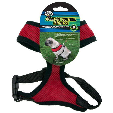 Four Paws Comfort Control Harness MD Red