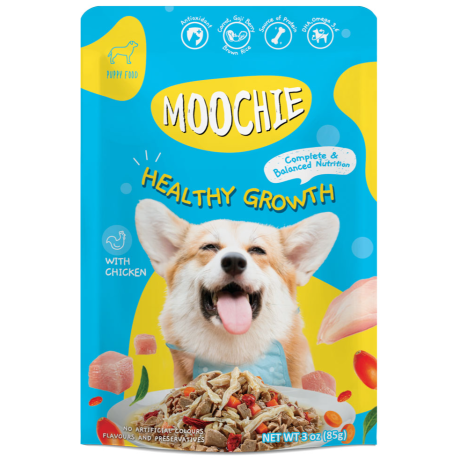 Moochie Dog Food Puppy Casserole with Chicken - Healthy Growth Pouch 85g