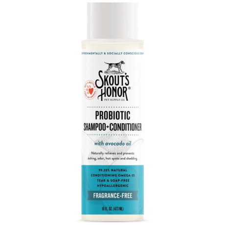Skouts Honor Probiotic Shampoo Plus Conditioner Unscented Grooming 475ML