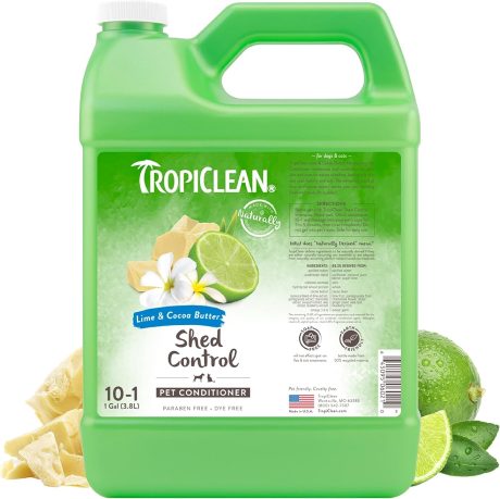 TropiClean Lime & Cocoa Butter Shed Control Conditioner for Pets, 1 gallon