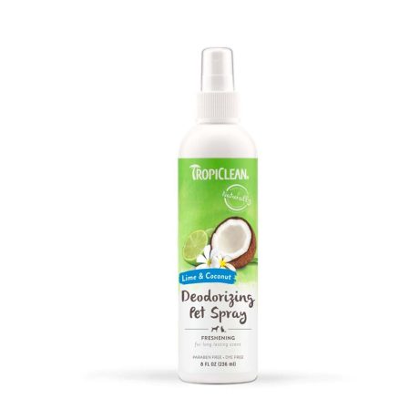 TropiClean Lime & Coconut Deodorizing Spray for Pets, 8oz