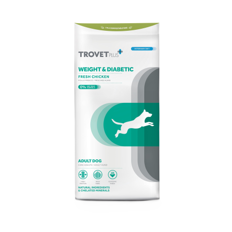 Trovet Plus Adult Dog Weight & Diabetic Chicken Veterinary Diets 3kg