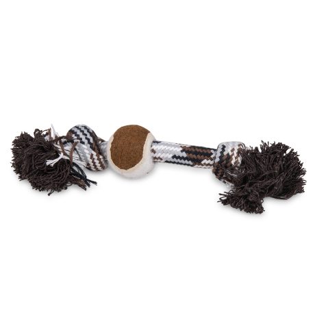 Vadigran Cotton Rope 2 Knots + Tennisball Brown 26cm