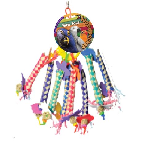 Woodpecker Bird Toy Jute Flute 33x23 Cm