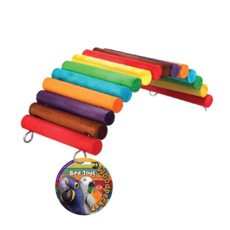 Woodpecker Bird Toy Rainbow Bridge 20x9.5x7 Cm